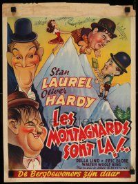 8m219 SWISS MISS Belgian R50s wacky art of Stan Laurel & Oliver Hardy, Hal Roach!