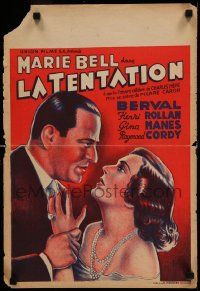 8m223 TEMPTATION Belgian '40s La Tentation, completely different art of sexy Marie Bell!