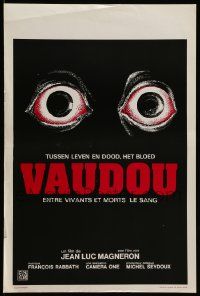 8m241 VAUDOU Belgian '73 cool artwork of eyes, voodoo religious documentary!