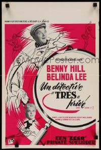 8m250 WHO DONE IT Belgian '56 wacky artwork of Benny Hill w/bloodhound & Belinda Lee!