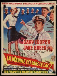 8m257 YOU'RE IN THE NAVY NOW Belgian '51 officer Gary Cooper blows his top, Jane Greer