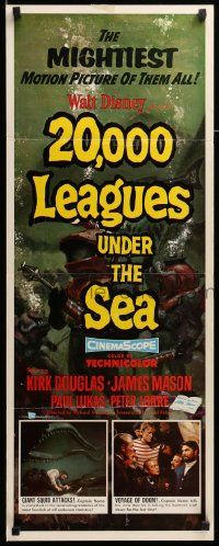 8m532 20,000 LEAGUES UNDER THE SEA insert '55 Jules Verne classic, art of deep sea divers!