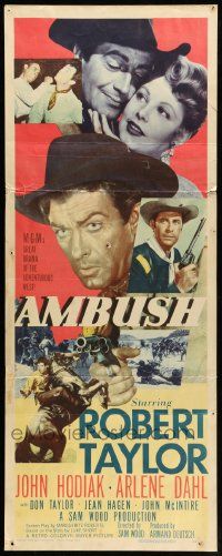 8m546 AMBUSH insert '50 Robert Taylor, Arlene Dahl, John Hodiak, cowboys & Indians!