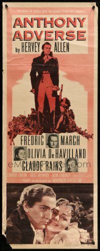 8m552 ANTHONY ADVERSE insert R48 image of Fredric March & Olivia de Havilland embracing!