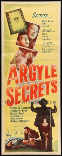 8m555 ARGYLE SECRETS insert '48 film noir from the world's most sinister best-seller!