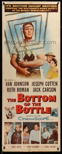 8m584 BOTTOM OF THE BOTTLE insert '56 alcoholic Van Johnson, Joseph Cotten, Ruth Roman!