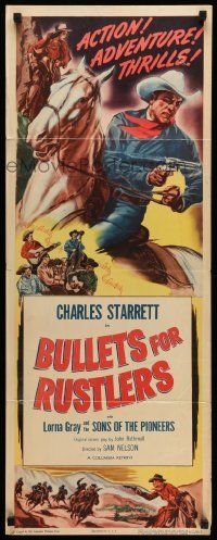 8m591 CHARLES STARRETT stock insert '52 art of Charles Starrett by Cravath, Bullets for Rustlers
