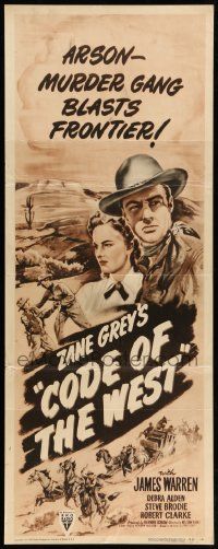 8m612 CODE OF THE WEST insert R51 Zane Grey, James Warren, western cowboy action!