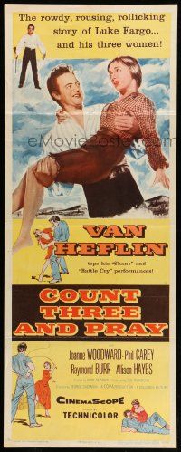 8m616 COUNT THREE & PRAY insert '55 images of Van Heflin, who tops his performance in Shane!