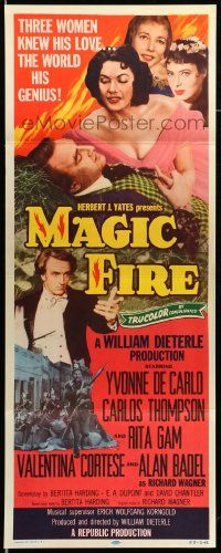 8m786 MAGIC FIRE insert '55 William Dieterle, Yvonne De Carlo, Alan Badel as Richard Wagner!