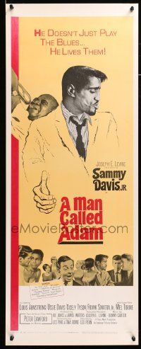 8m794 MAN CALLED ADAM insert '66 great art of Sammy Davis Jr. + Louis Armstrong playing trumpet!