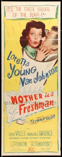 8m820 MOTHER IS A FRESHMAN insert '49 Loretta Young & Van Johnson, the cheer leader of the year