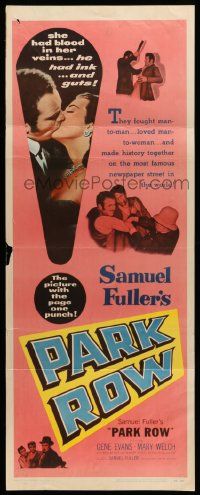 8m862 PARK ROW insert '52 Sam Fuller, Mary Welch, Gene Evans, the picture with the page one punch!