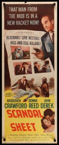 8m918 SCANDAL SHEET insert '52 Sam Fuller, Crawford, blackmail, love nesters, kiss & tell killers!