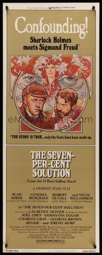 8m930 SEVEN-PER-CENT SOLUTION insert '76 Nicol Williamson as Sherlock Holmes, great Drew art!