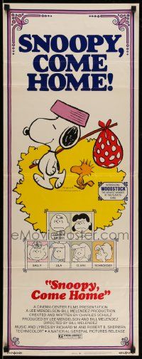 8m942 SNOOPY COME HOME insert '72 Peanuts, Charlie Brown, great Schulz art of Snoopy & Woodstock!