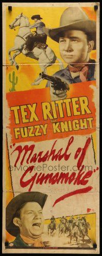 8m966 TEX RITTER insert '40s great art of that popular rodeo star, Marshal of Gunsmoke!