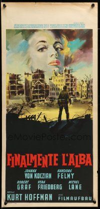 8m268 AREN'T WE WONDERFUL? Italian locandina '58 German comedy, art of bombed out city!
