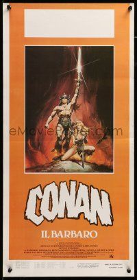 8m306 CONAN THE BARBARIAN Italian locandina '82 Arnold Schwarzenegger & Bergman by Casaro!