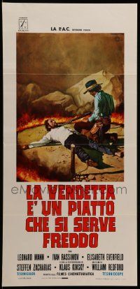 8m321 DEATH'S DEALER Italian locandina '71 cool spaghetti western art by Rodolfo Gasparri!