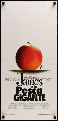 8m394 JAMES & THE GIANT PEACH Italian locandina '97 Walt Disney stop-motion fantasy peach cartoon!