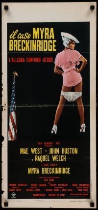 8m441 MYRA BRECKINRIDGE Italian locandina '71 sexy Raquel Welch with her underwear at half mast!