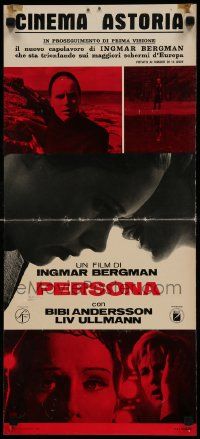 8m453 PERSONA Italian locandina '66 different images of Ullmann & Bibi Andersson, Bergman classic!