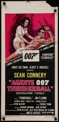 8m502 THUNDERBALL Italian locandina R80s art of Sean Connery as James Bond 007 by Averado Ciriello