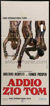8m522 WHITE DEVIL: BLACK HELL Italian locandina '71 Jacopetti & Prosperi's Addio Zio Tom, wild art