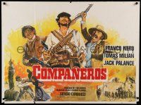 8p654 COMPANEROS British quad '72 Sergio Corbucci directed, Franco Nero by Tom William Chantrell!