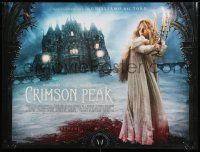 8p656 CRIMSON PEAK advance DS British quad '15 Guillermo del Toro horror, Mia Wasikowska!