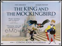 8p679 KING & THE MOCKING BIRD advance British quad '83 Le Roi et l'oiseau, cool cartoon art!