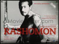8p702 RASHOMON British quad R09 Toshiro Mifune with sword, Kurosawa classic