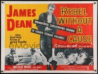 8p703 REBEL WITHOUT A CAUSE British quad R80s Nicholas Ray, James Dean was bad boy from good family