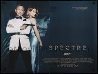 8p715 SPECTRE advance DS British quad '15 Daniel Craig as James Bond 007 w/ sexy Lea Seydoux!