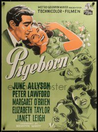 8p180 LITTLE WOMEN Danish '51 June Allyson, Elizabeth Taylor, Peter Lawford, Janet Leigh