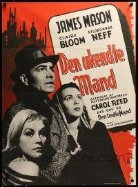 8p183 MAN BETWEEN Danish '54 James Mason is a smooth sinner, Claire Bloom, directed by Carol Reed