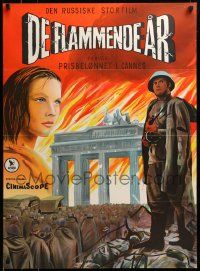 8p196 STORY OF THE FLAMING YEARS Danish '63 World War II Russia in Cinerama!