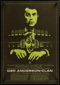 8p555 ANDERSON TAPES style A East German 16x23 '73 completely different artwork of Sean Connery!