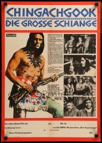 8p564 CHINGACHGOOK: THE GREAT SNAKE East German 16x23 '67 Die Grobe Schlange, Groschopp!