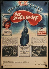 8p572 DESTRY RIDES AGAIN East German 16x23 '71 James Stewart, Marlene Dietrcih & top cast!