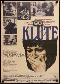 8p586 KLUTE East German 16x23 '74 Donald Sutherland & Jane Fonda, completely different!