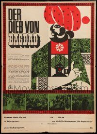 8p605 THIEF OF BAGDAD East German 16x23 '65 Conrad Veidt, June Duprez, Rex Ingram, Sabu!