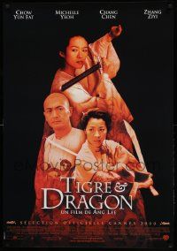 8p476 CROUCHING TIGER HIDDEN DRAGON French 27x39 '00 Ang Lee kung fu masterpiece, Chow Yun Fat