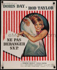 8p518 DO NOT DISTURB French 18x22 '65 great Grinsson art of pretty Doris Day in bed!