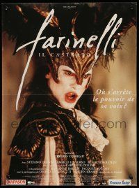 8p521 FARINELLI French 16x21 '95 Jeroen Krabbe, great image of bizarre costume in Italian opera!