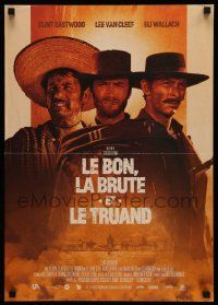 8p528 GOOD, THE BAD & THE UGLY French 17x23 R14 Clint Eastwood, Lee Van Cleef, Wallach, Leone!