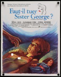 8p533 KILLING OF SISTER GEORGE French 18x22 '71 different art of naked York by Grinsson, Aldrich!