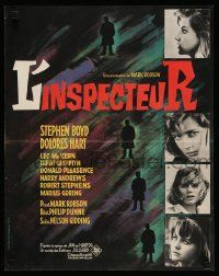 8p536 LISA French 17x21 '62 Stephen Boyd, Dolores Hart, The Inspector!
