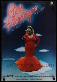 8p541 PINK FLAMINGOS French 15x22 '72 Divine, Mink Stole, John Waters' exercise in poor taste!